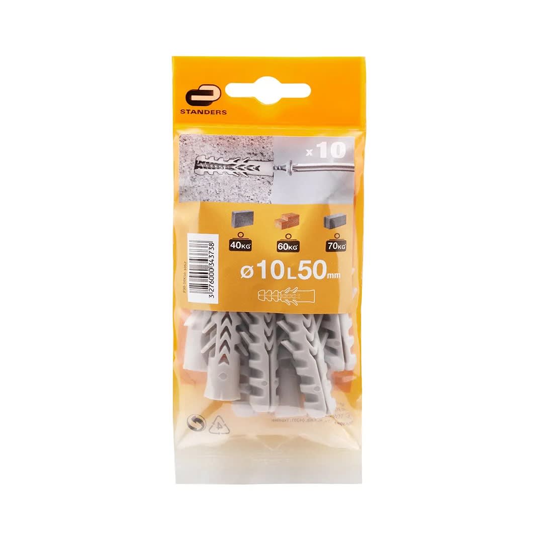 TARUGO 10X50MM X 10 UNIDADES STANDERS
