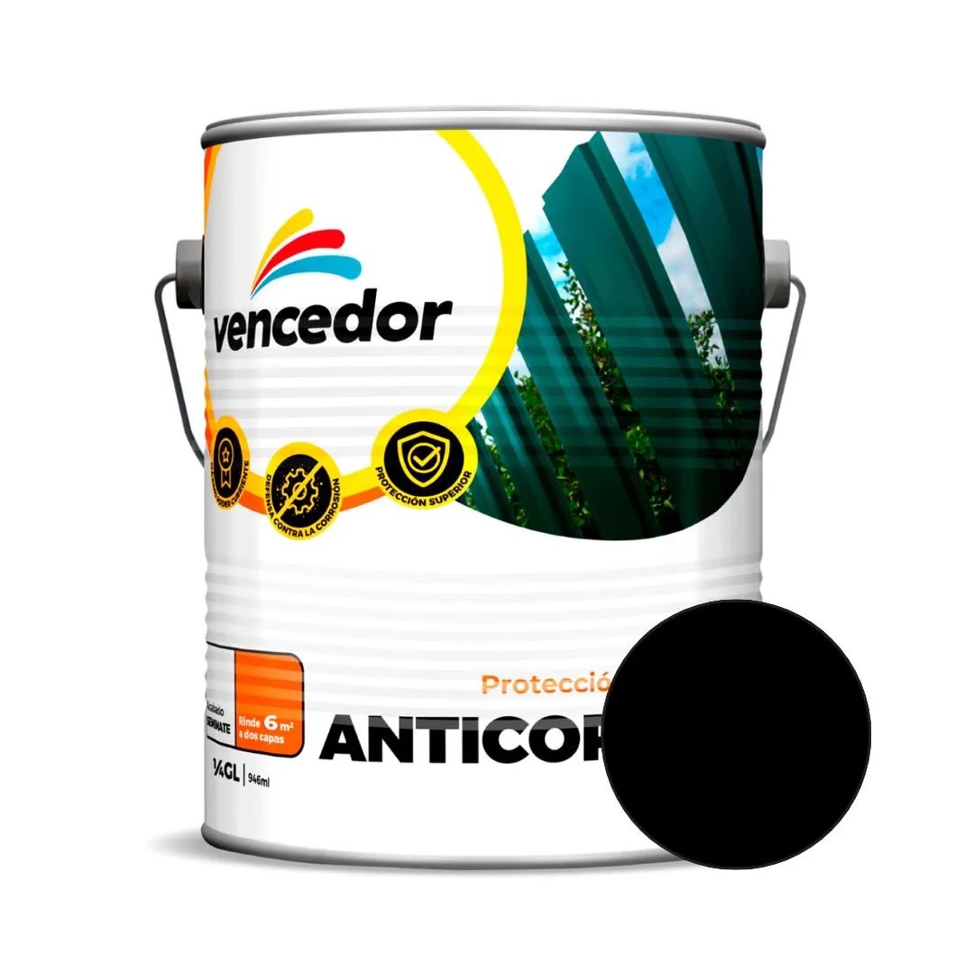 ANTICORROSIVO NEGRO 1/4 GALON VENCEDOR