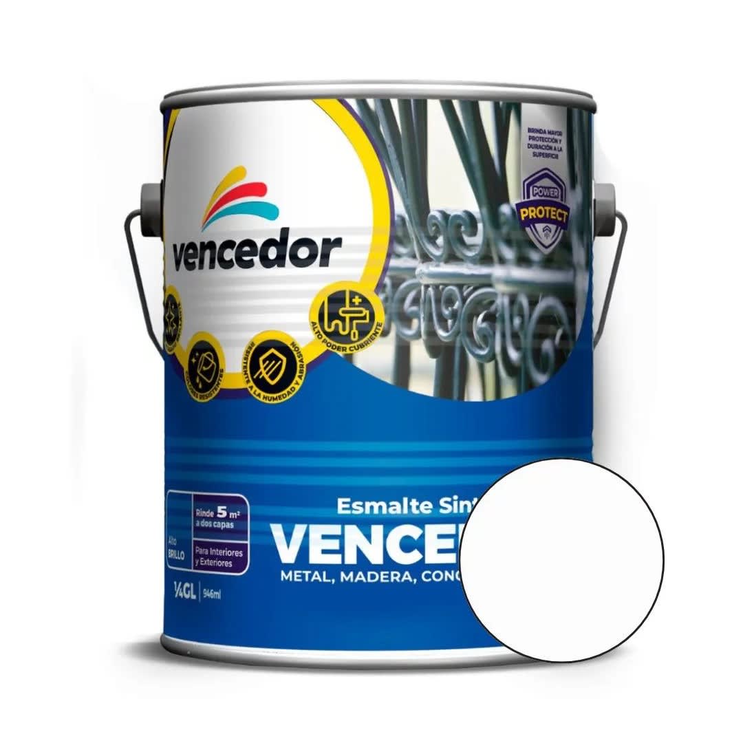 ESMALTE BLANCO 1/4 GALON. VENCENAMEL4
