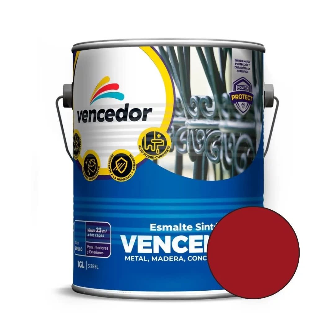 ESMALTE ROJO MANDARIN 1 GAL. VENCENAMEL4