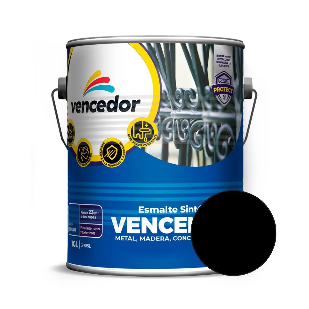 ESMALTE NEGRO 1 GAL. VENCENAMEL