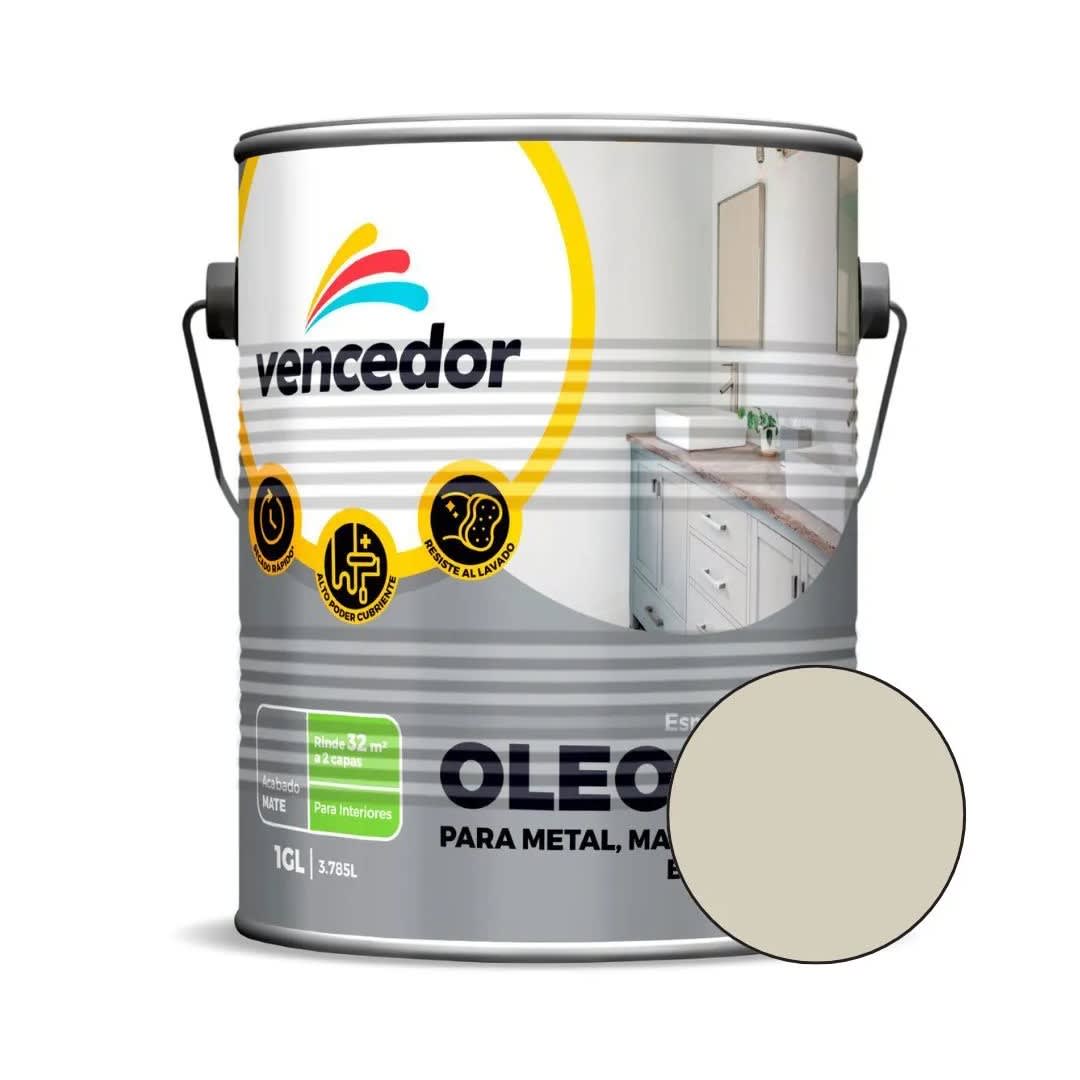 PINTURA OLEO MATE BLANCO HUMO 1 GAL VENCEDOR