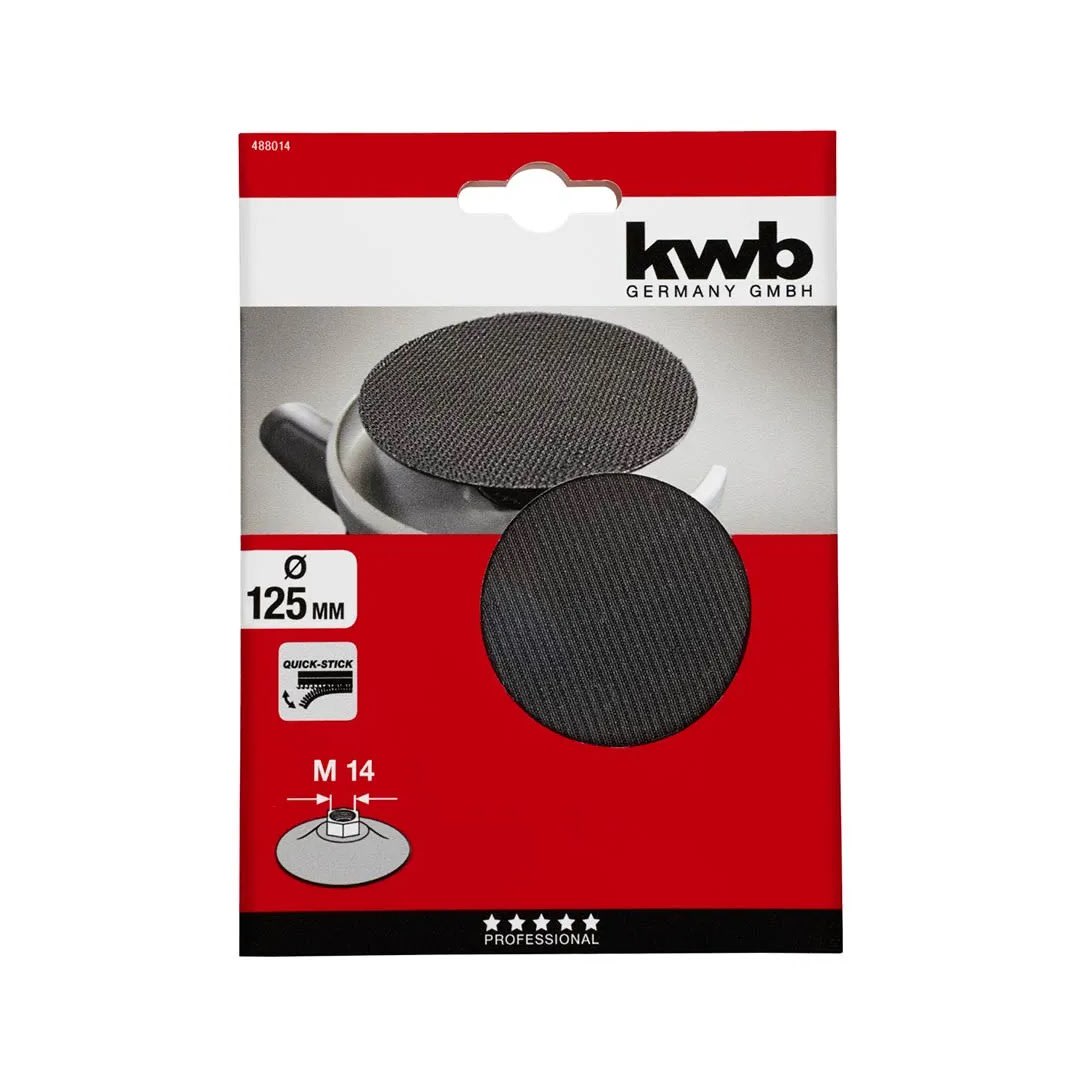PLATO BASE VELCRO 125MM P/AMOLADORA M14 KWB