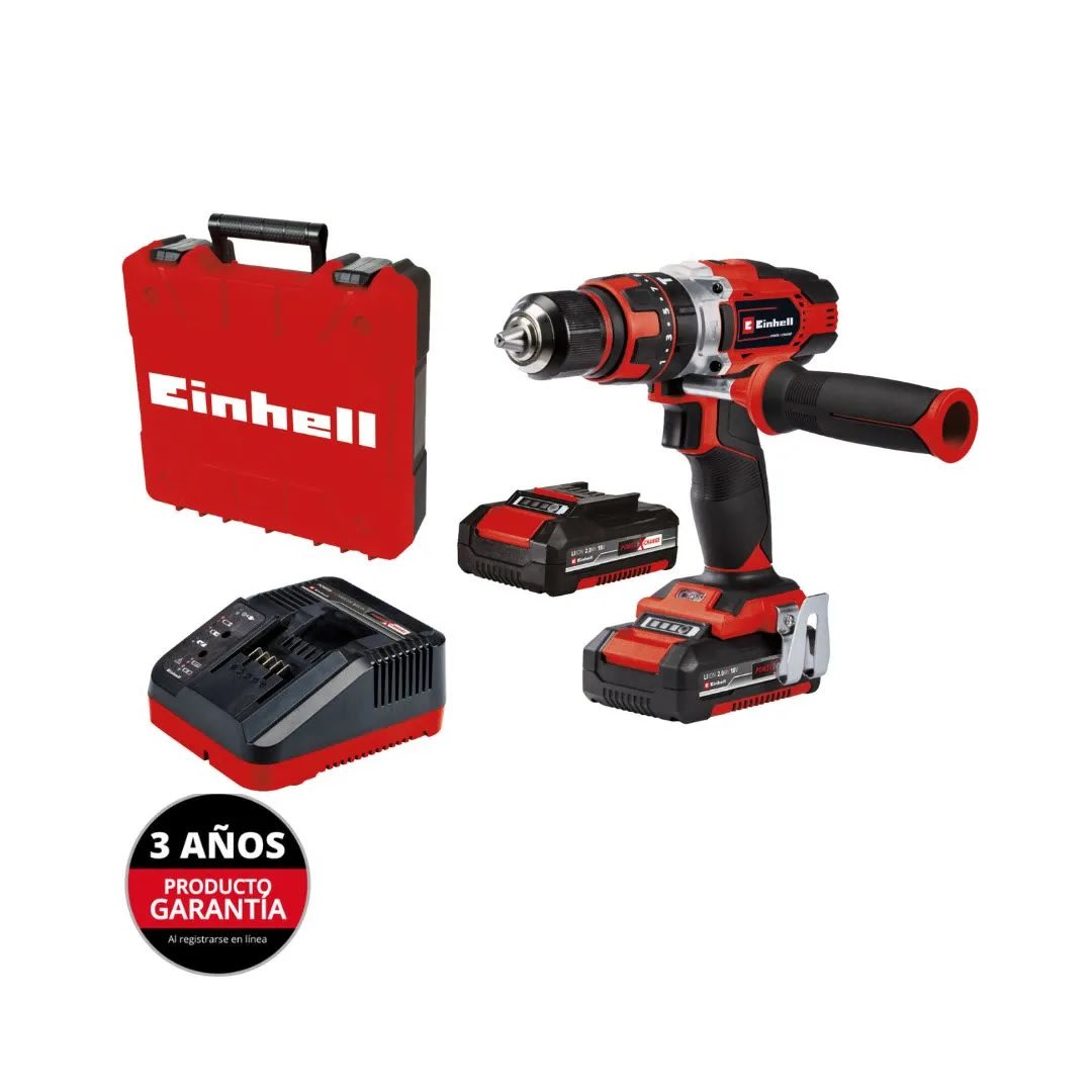 TALADRO PERCUTOR INALAMBRICO TE-CD 18/48 LI-I + 2 BATERIA 2 AH EINHELL