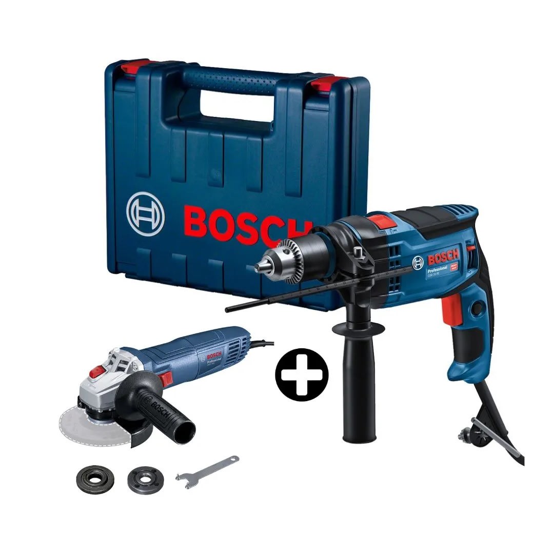 TALADRO PERCUTOR GSB 16 RE + AMOLADORA GWS 700 BOSCH