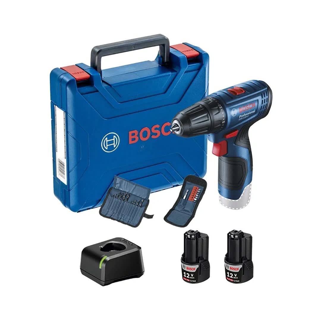 TALADRO ATORNILLADOR GSR 120-LI 2 BATERIAS + 23 ACCESORIOS + MALETIN BOSCH
