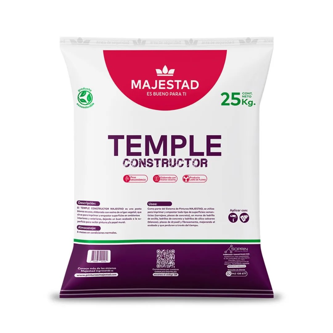 TEMPLE CONSTRUCTOR BOLSA 25KG MAJESTAD