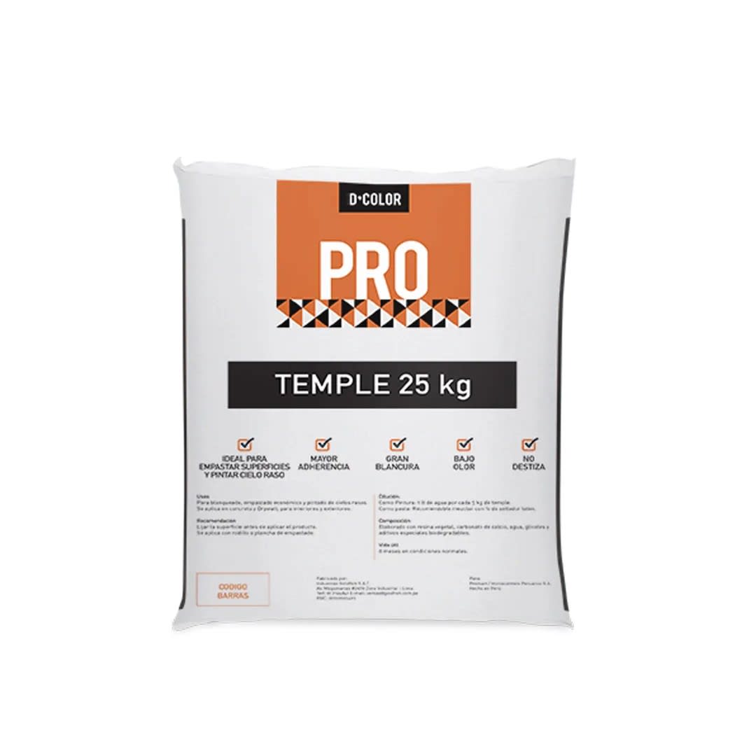 TEMPLE DE COLOR 25 KG PRO