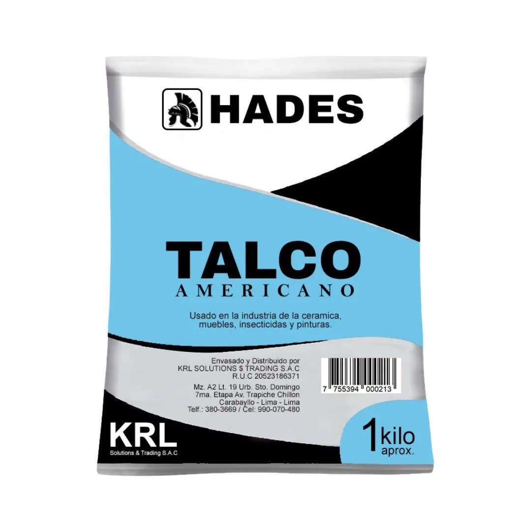TALCO AMERICANO BLANCO 1KG HADES