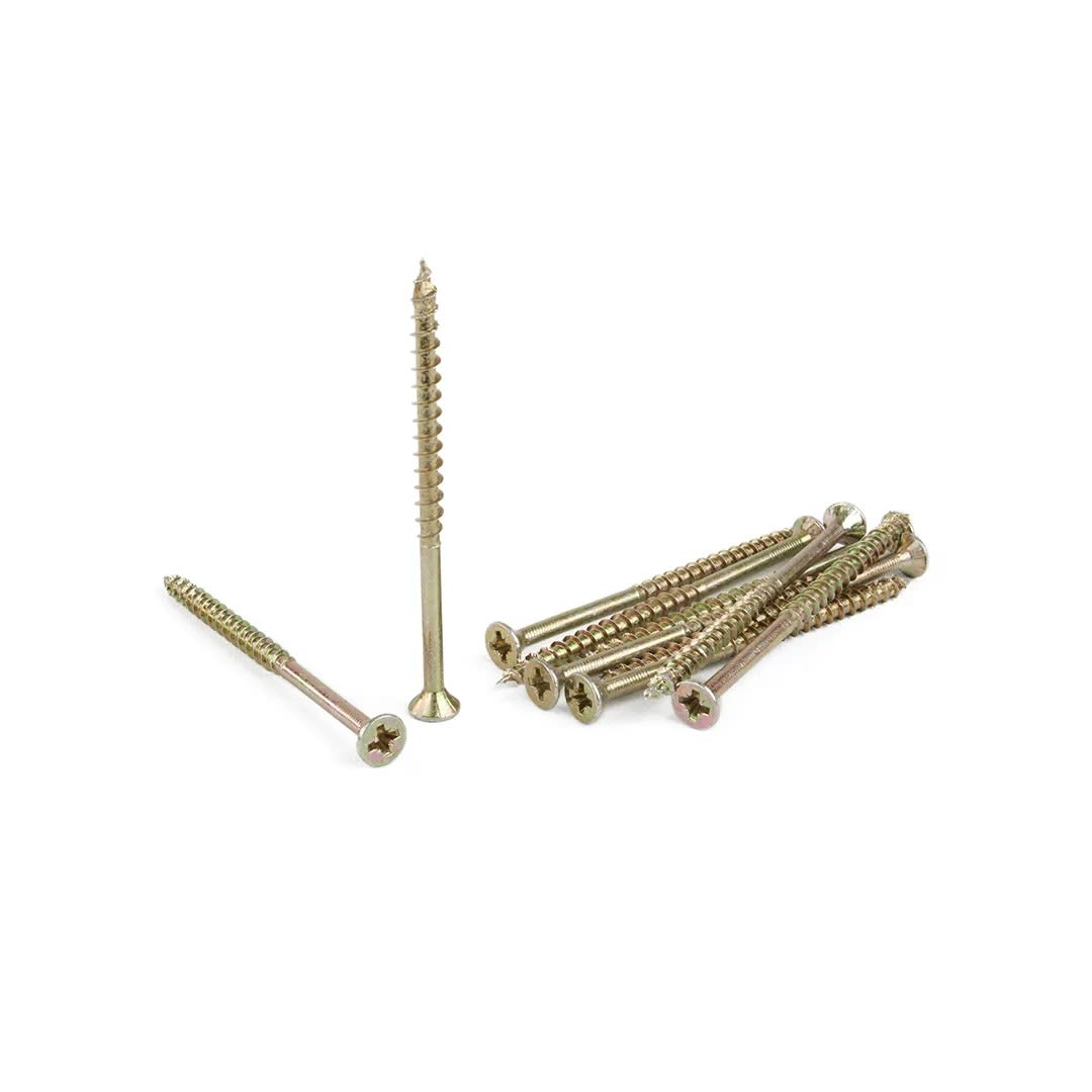 TORNILLO S PLANO BICROMADO 6X100 MM X 10 UNIDADES SPAX