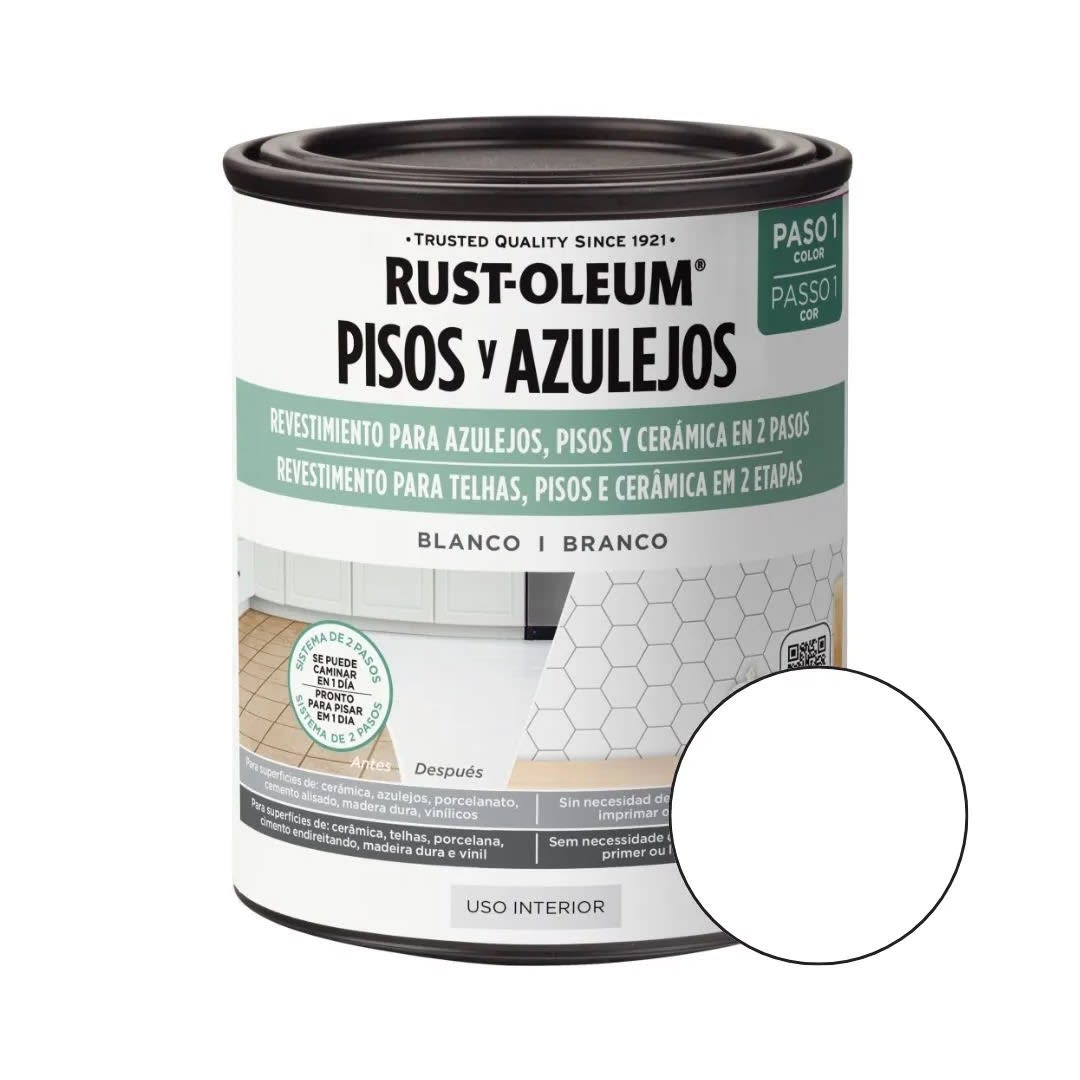 PINTURA PARA PISOS Y AZULEJOS BASE BLANCA 946ML RUST OLEUM2