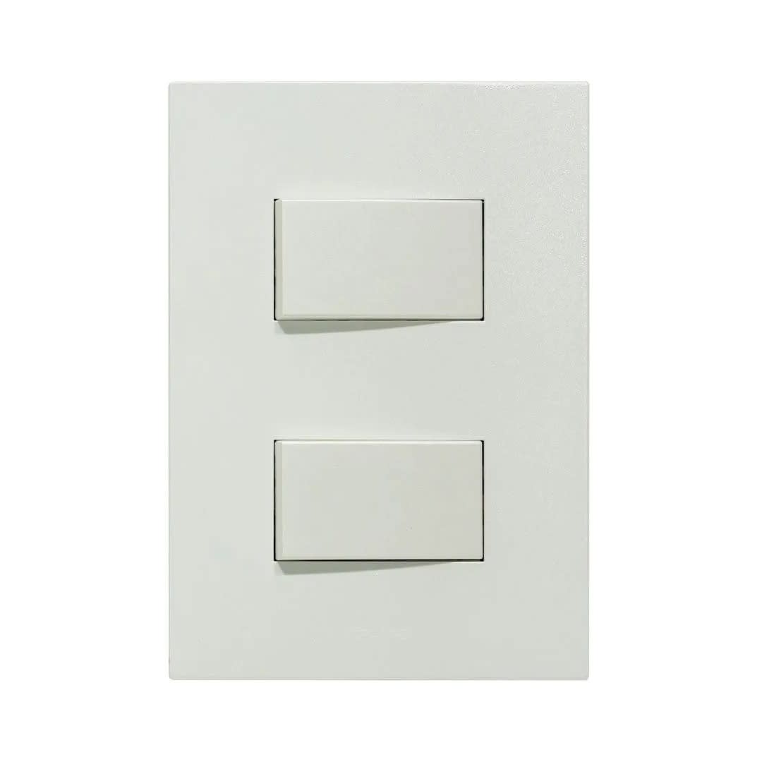 PLACA ARMADA INTERRUPTOR DOBLE MATTE BLANCO ORANGE