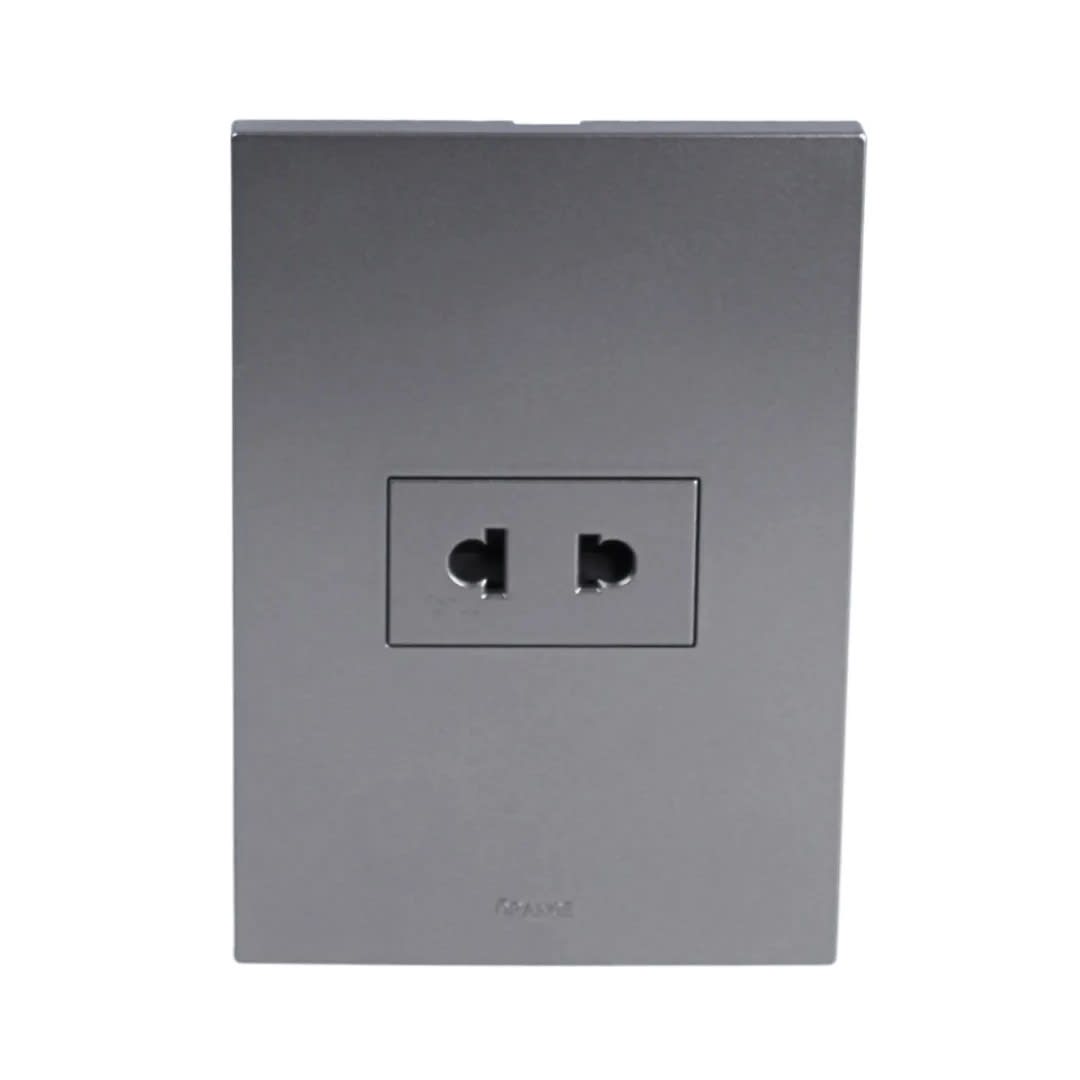 PLACA ARMADA TOMACORRIENTE SIMPLE UNIVERSAL MATTE TERRA ORANGE