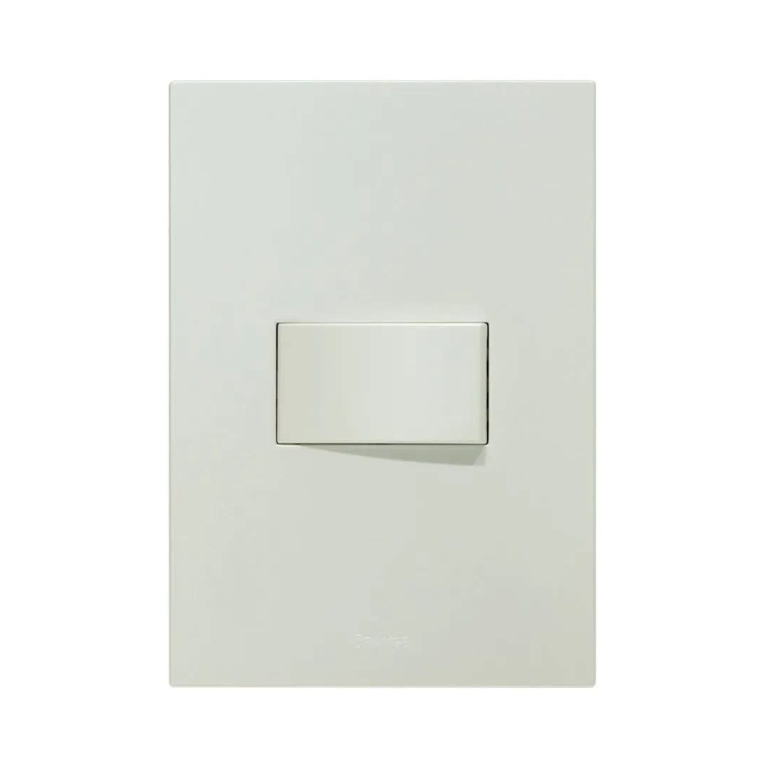 PLACA ARMADA INTERRUPTOR SIMPLE MATTE BLANCO ORANGE