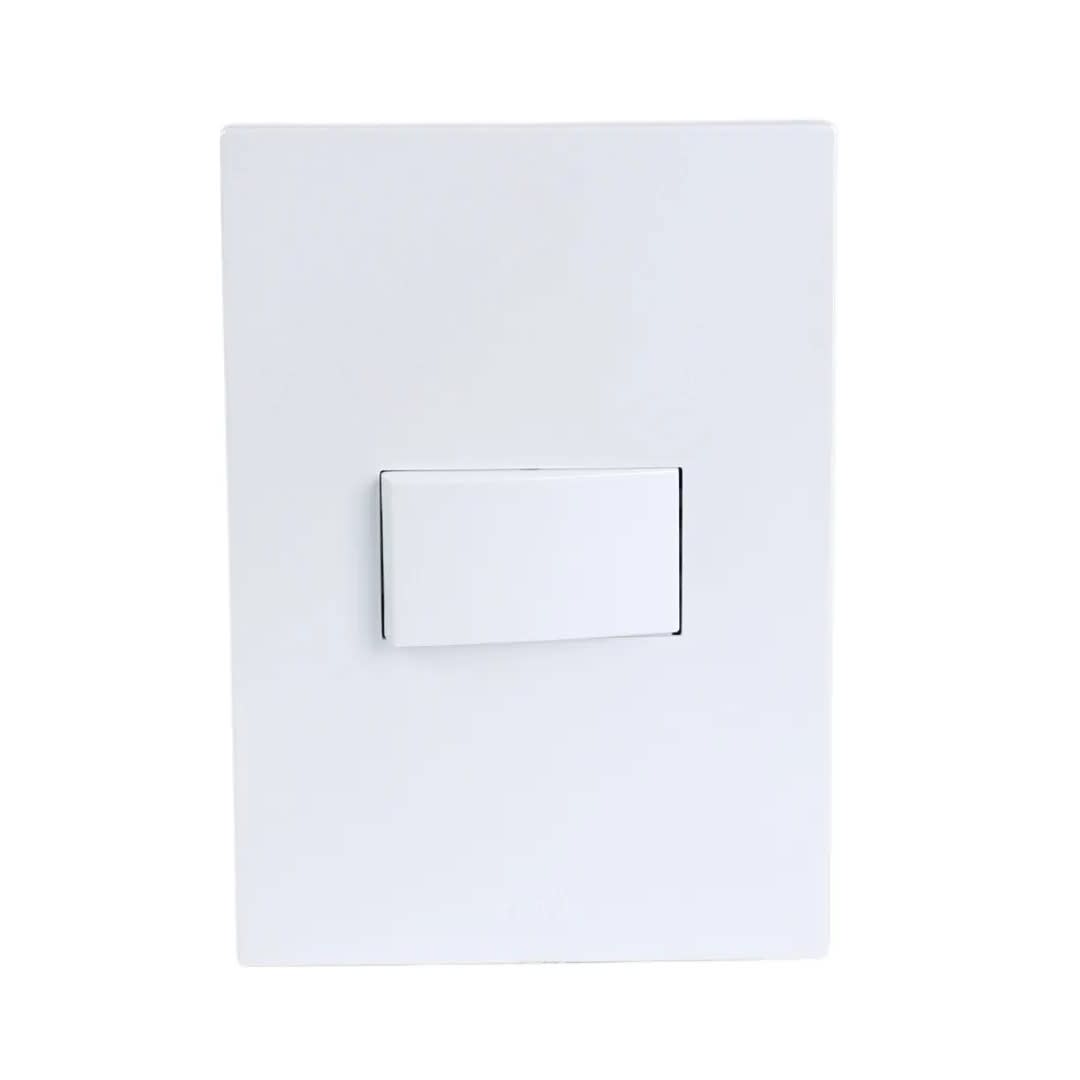 PLACA ARMADA CONMUTADOR SIMPLE MATTE BLANCO ORANGE