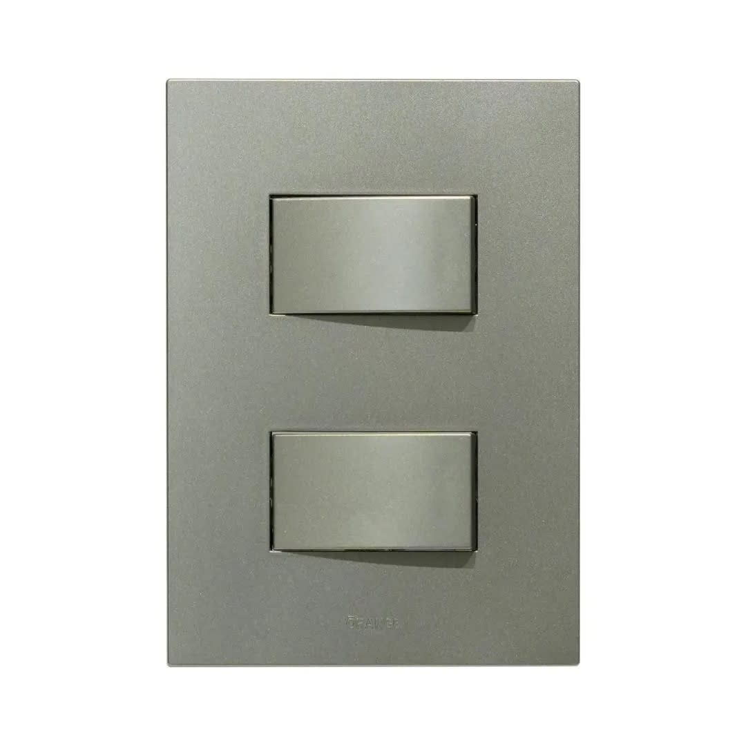 PLACA ARMADA INTERRUPTOR DOBLE MATTE TERRA ORANGE