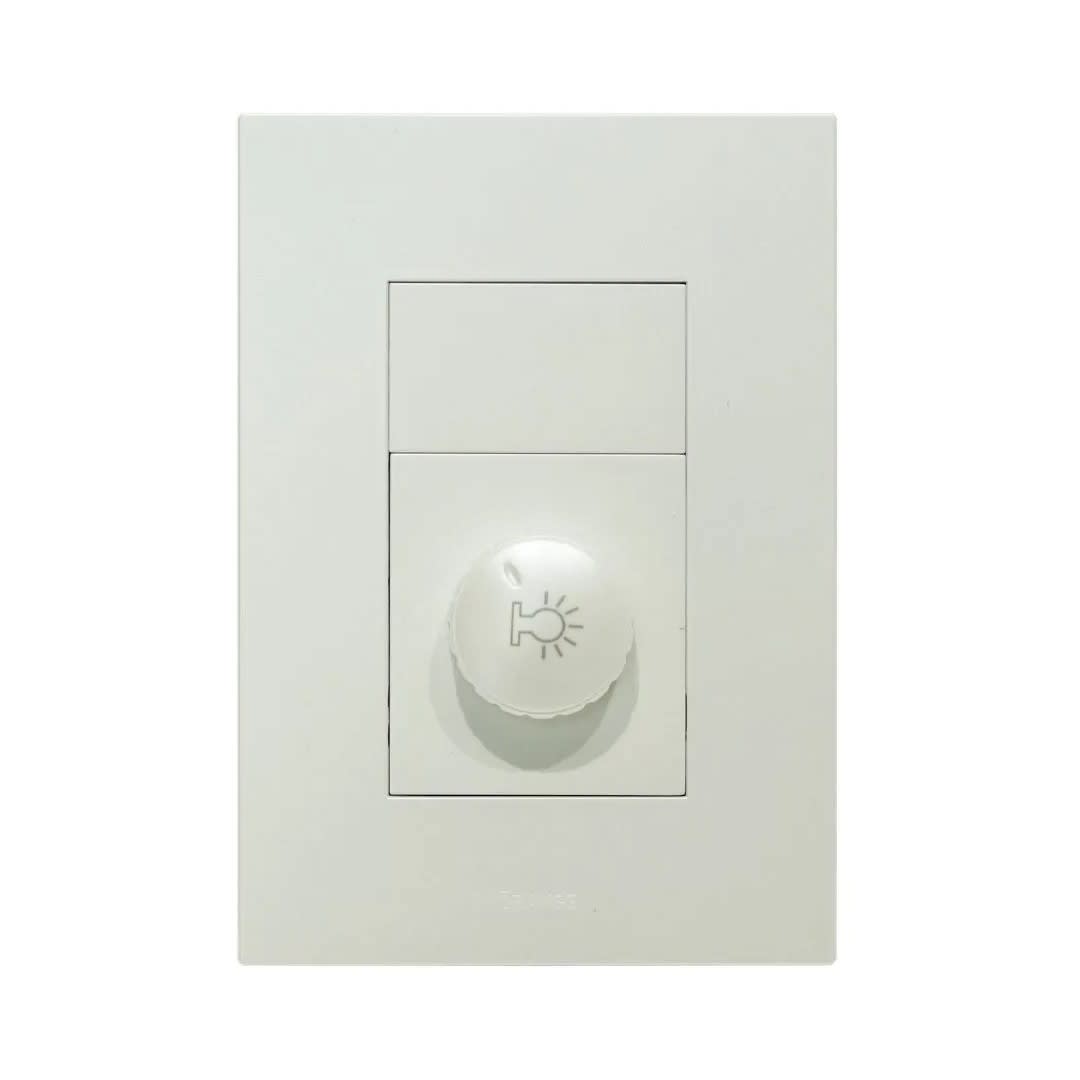 PLACA ARMADA INTERRUPTOR DIMMER MATTE BLANCO ORANGE