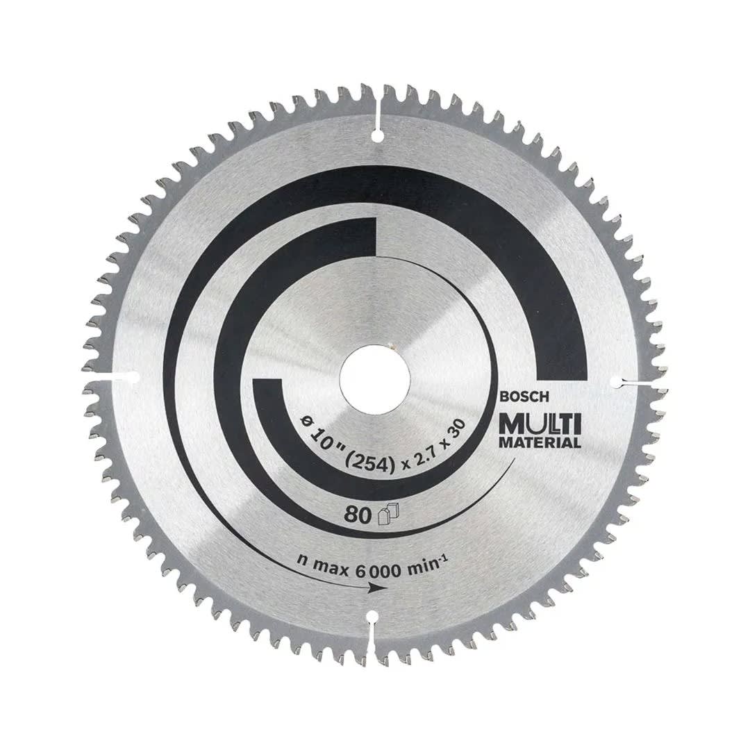 DISCO DE SIERRA MULTIMATERIAL 10'''' DE 80 DIENTES BOSCH