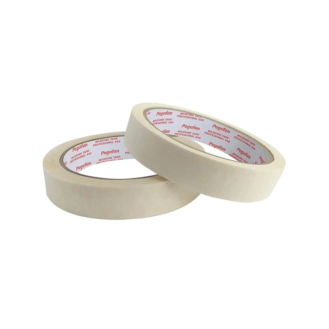 CINTA MASKING TAPE PROFESIONAL 18MMX36M PAPEL BEIGE PEGAFAN