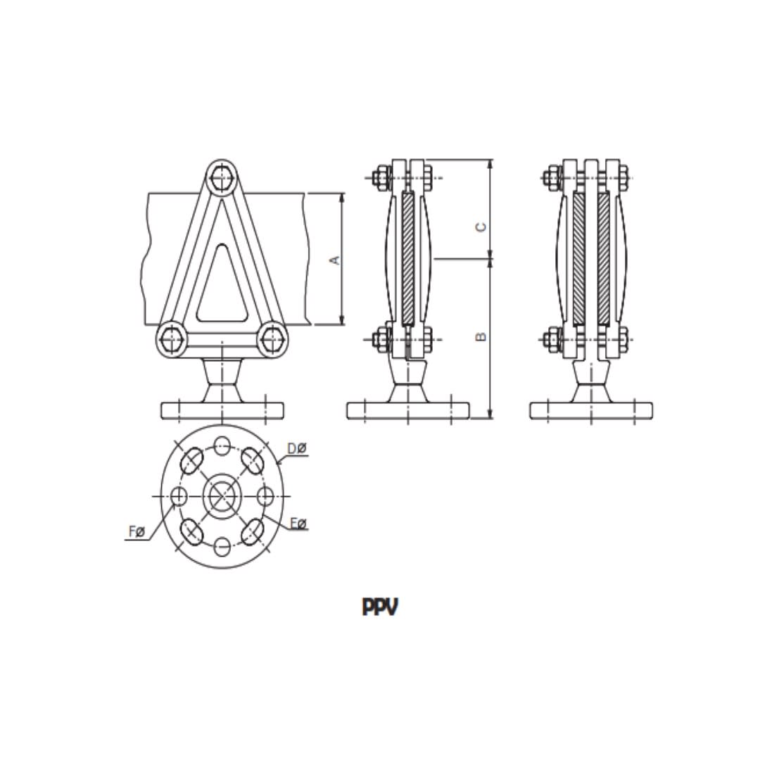 PORTAPLETINAS VERTICAL PARA PLETINAS FIJAS DE CU MONTADO SOBRE AISLADOR PPV-100127 ARAGCU AS1