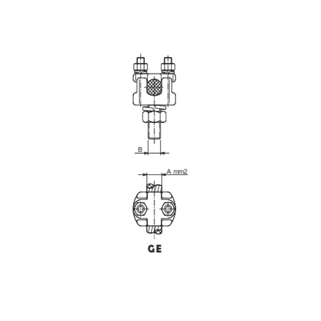 BORNA DE FIJACION A ESTRUCTURA Ø:95MM GE-95/M8 ARAGCU AS1