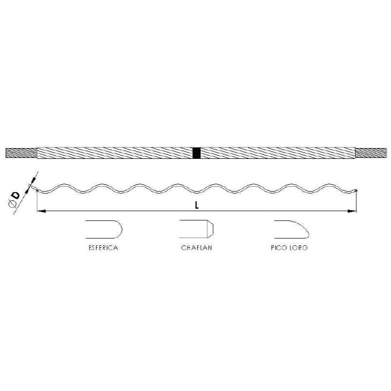 VARILLAS DE ARMAR PARA CABLE DE ACERO GALV Ø:9.71-10.07MM L:1320MM AMARILLO MODELO VPAC 097-101 ARAGCU AT