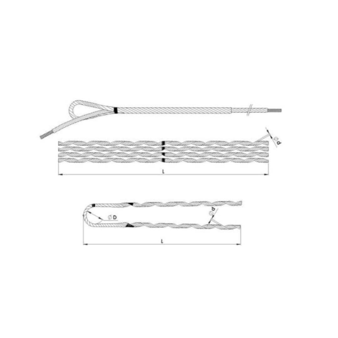 KIT DE RETENCIONES ADSS Ø:15.50-16.30MM AMARILLO VERDE MODELO RAAW FO 23.5 / D EPAL FO 16-2500 ARAGCU AT