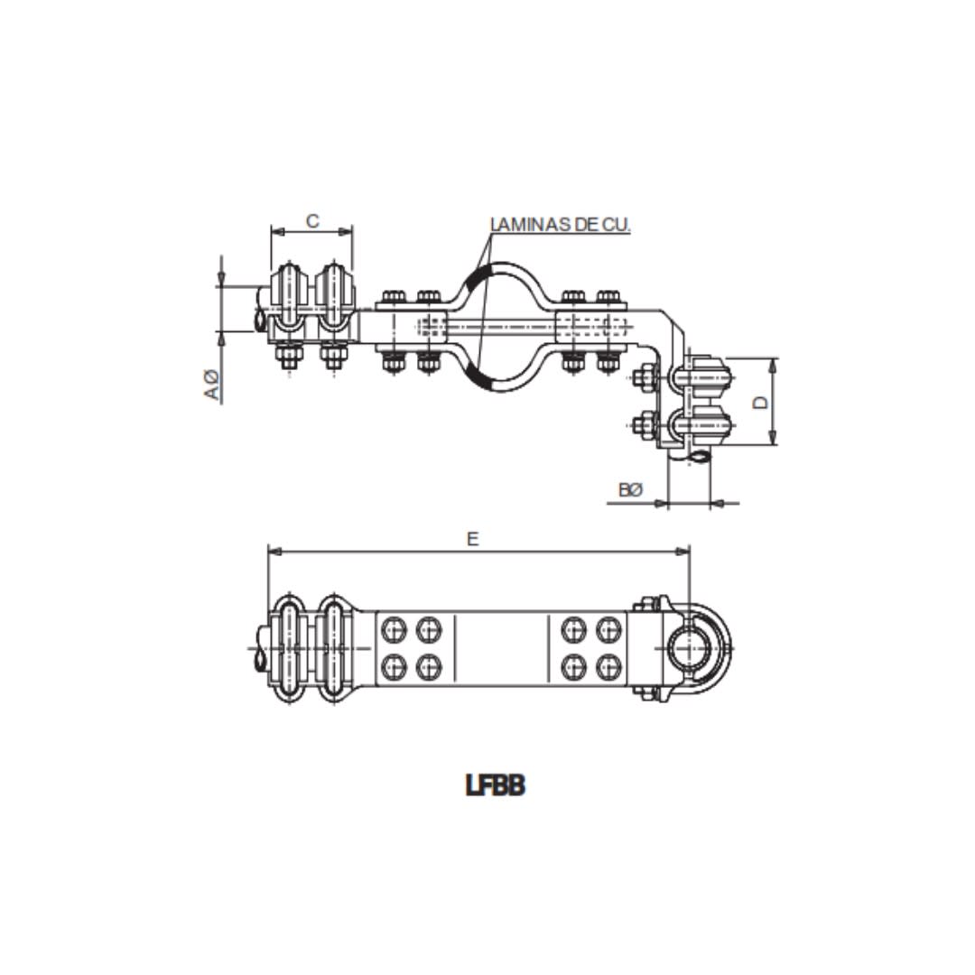 CONECTOR A 90°DE DITALACION CON GUIA PARA UNION DE TUBOS DE CU Ø:60/50MM LFBB-6050 ARAGCU AS1