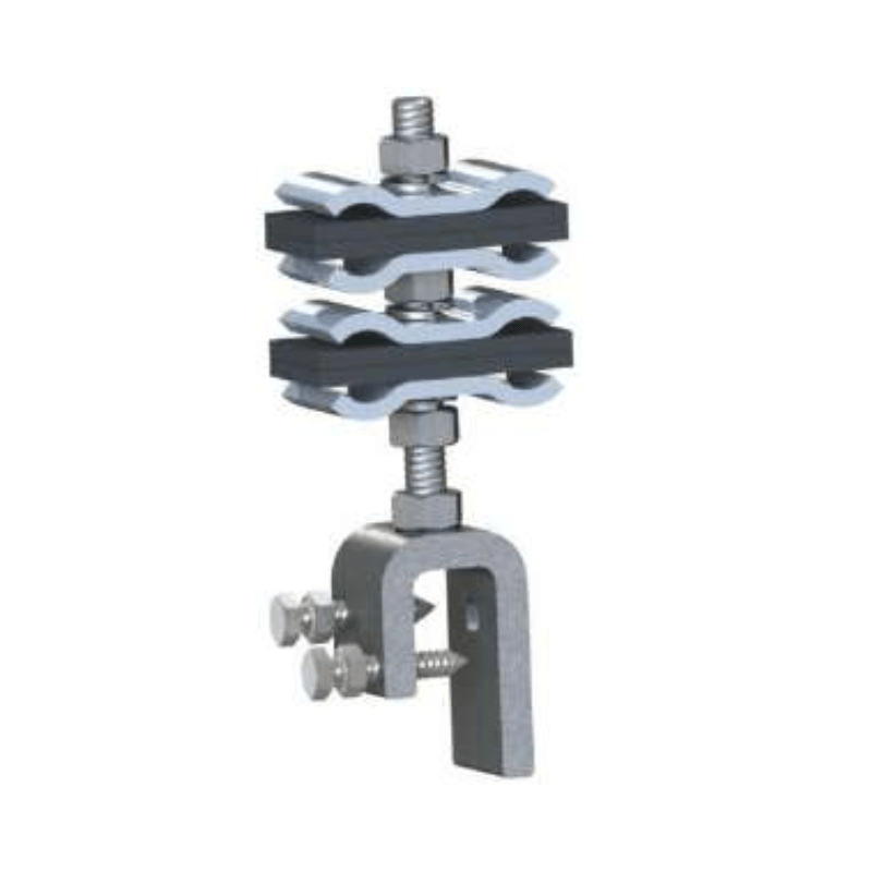 SOPORTES DE BAJADA PARA CABLE DE FIBRA OPTICA (OPGW) Ø:6-24MM MODELO SFO-CD-3-N (DOBLE) ARAGCU AT