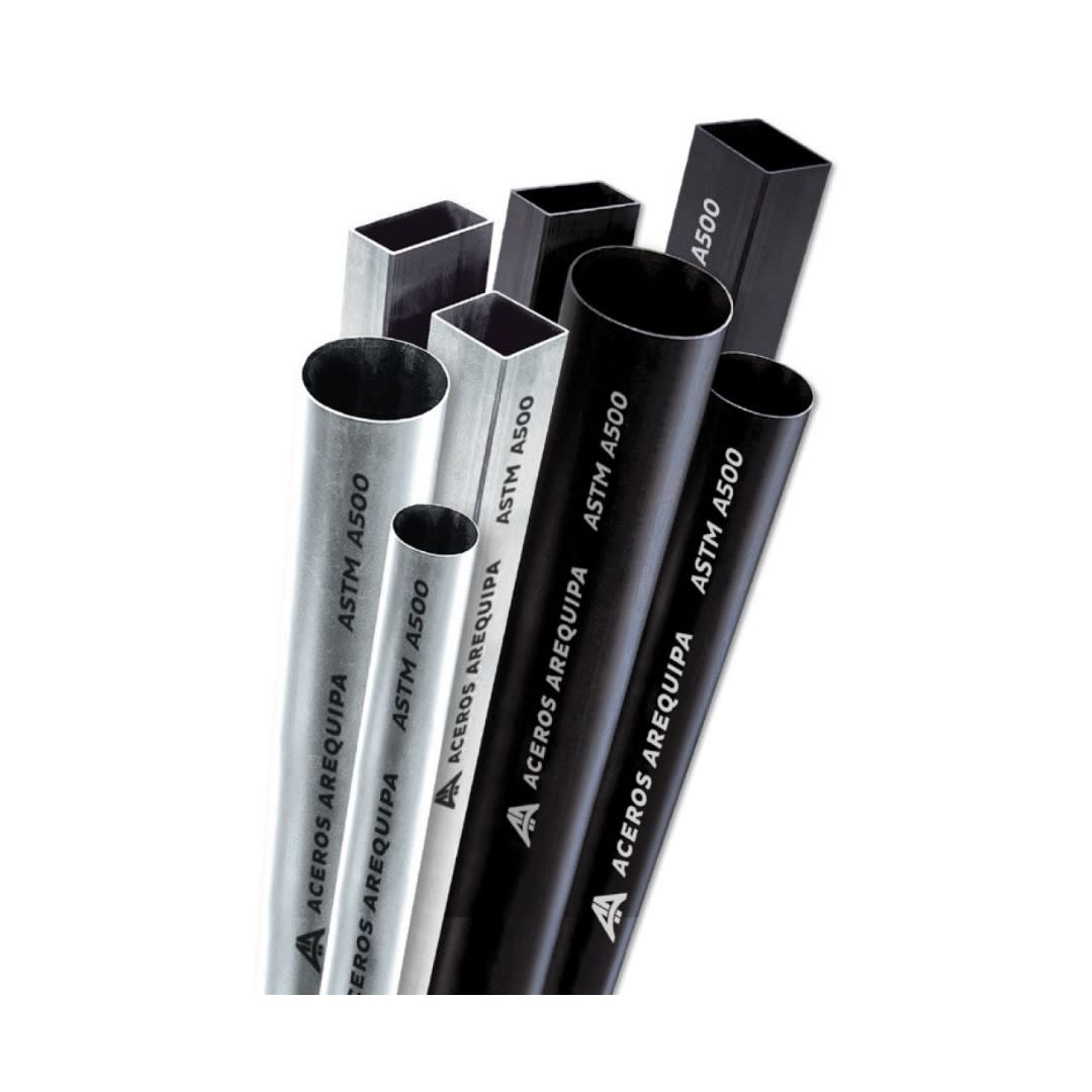 TUBOS REDONDOS NEGROS LAC A500 3/8''X2.5MMX6MTS ACEROS AREQUIPA