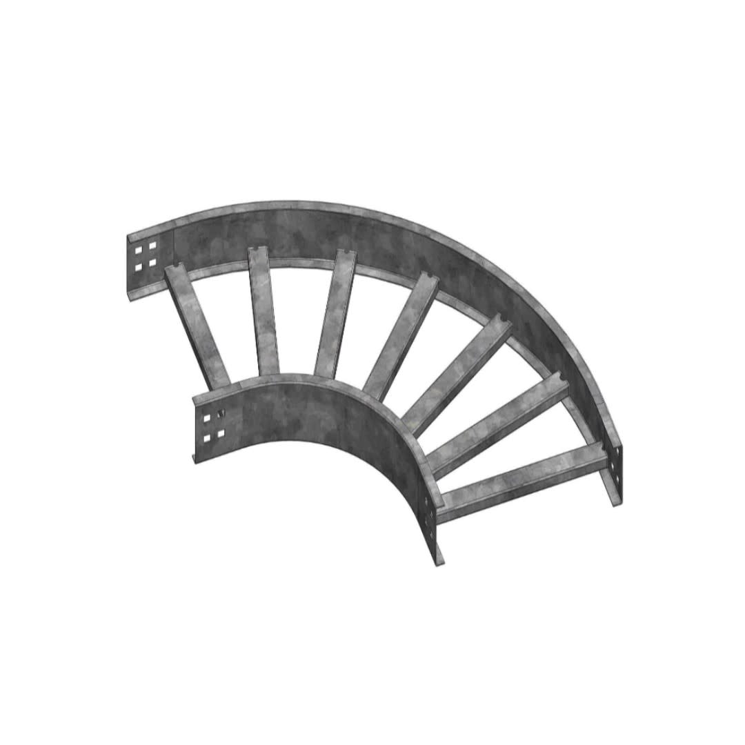 CURVA HORIZONTAL 90° 200MM GALV. CALIENTE ARAGCU VM