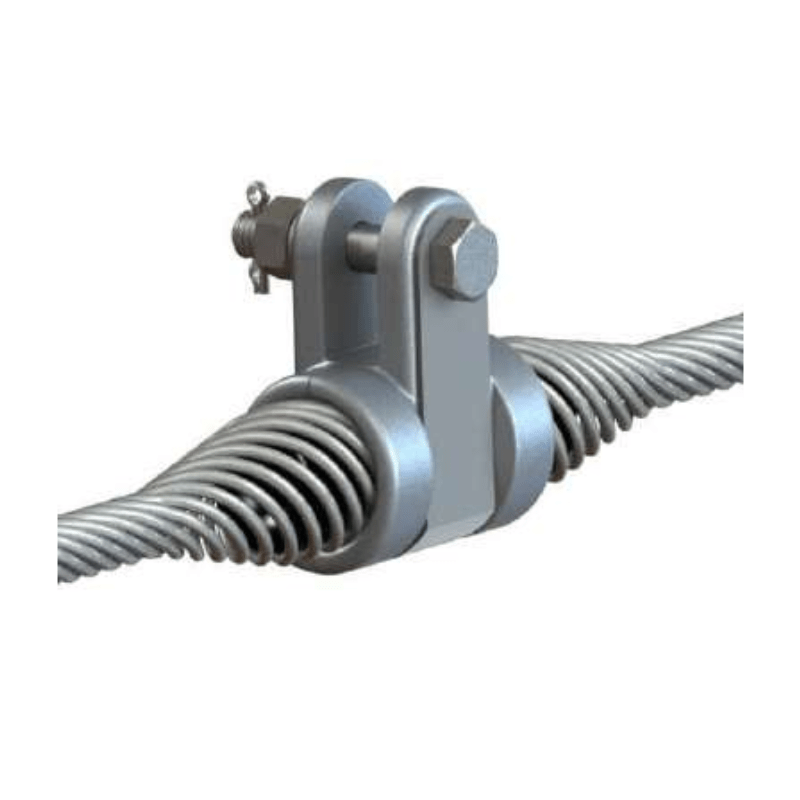 GRAPAS DE SUSPENSION ARMADA PARA CABLE OPGW Y ADSS Ø:17.21-17.59MM MODELO GAS-4 / FO / 17.5 ARAGCU AT1