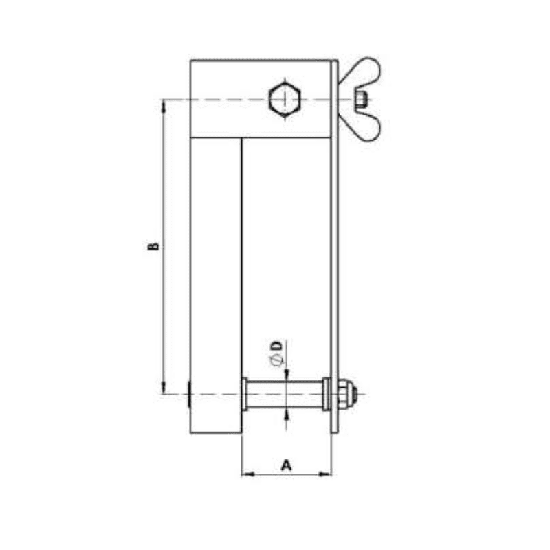 POLEAS PARA TENDIDO DE CUERDA SIMPLE Ø:95.50MM MODELO SP-140-RT ARAGCU AT2