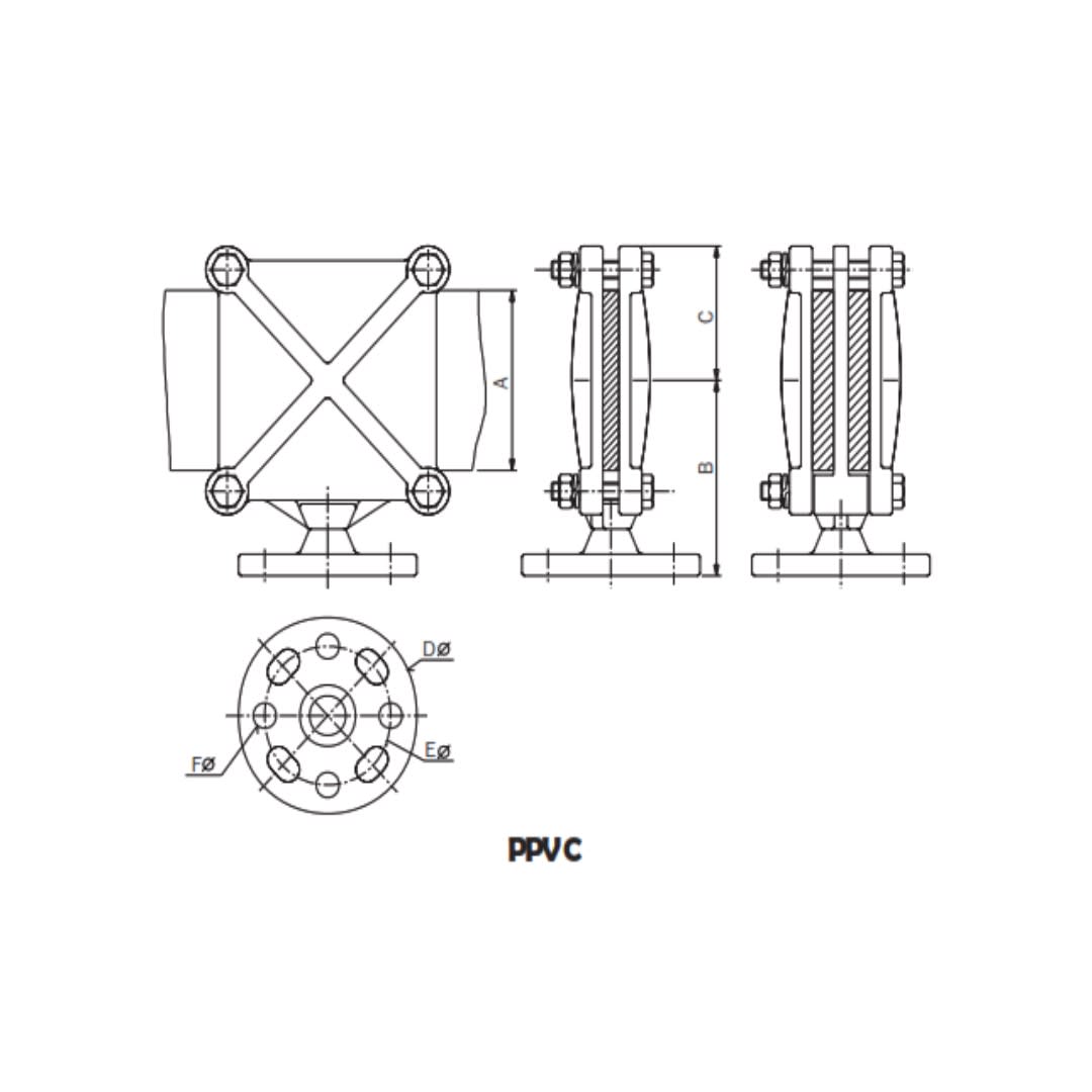 PORTAPLETINAS VERTICAL CUADRADO PLETINAS FIJAS CU MONTADO SOBRE AISLADOR PPVC-10076 ARAGCU AS1