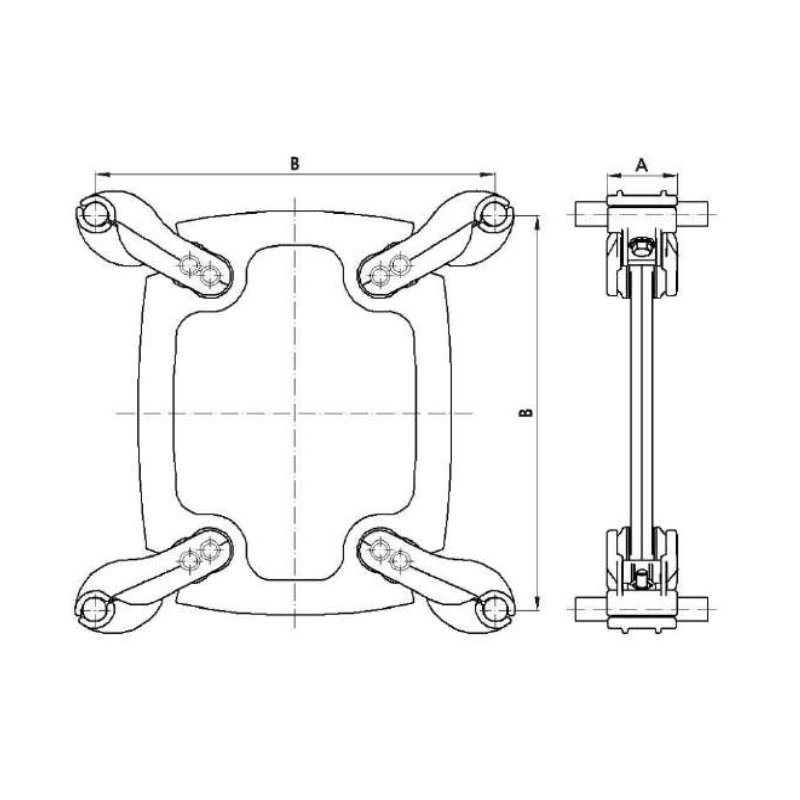 ESPACIADORES AMORTIGUADOR CUADRUPLE Ø:30.4-33MM MODELO SPA450CA33 ARAGCU AT2