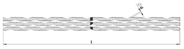 PROTECCIONES PREFORMADA CABLE DE ACERO GALVANIZADO Ø:9.31-9.70MM BLANCO MODELO ETMAC 093-097 ARAGCU AT