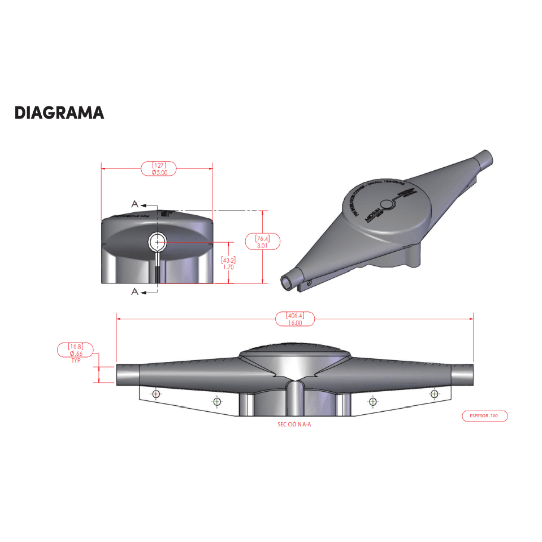 CUBIERTA DE SILICON PARA AISLADOR PIN PEQUEÑO 25KV C/GRIS E/PIN INS CV-SM MIDSUN2