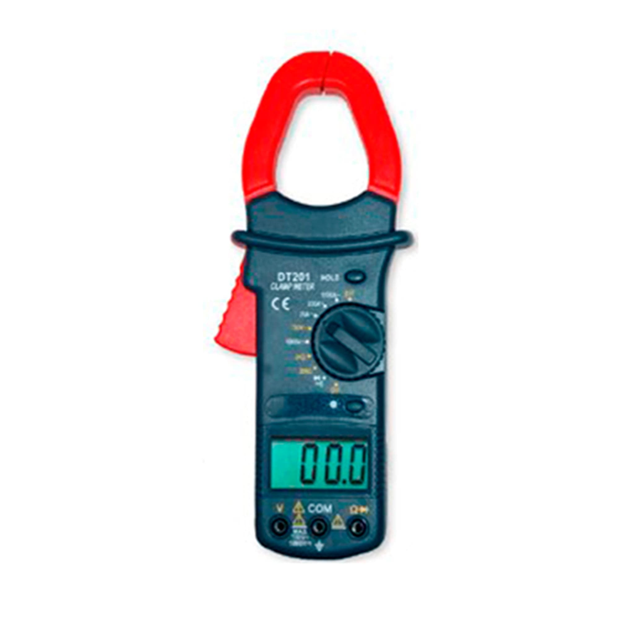 PINZA AMPERIMETRICA DIGITAL DT201 1000V DC/750V AC 1000A AC 2K OHM/DISPLAY ILUM. CAT III 600VCE WEIHUA