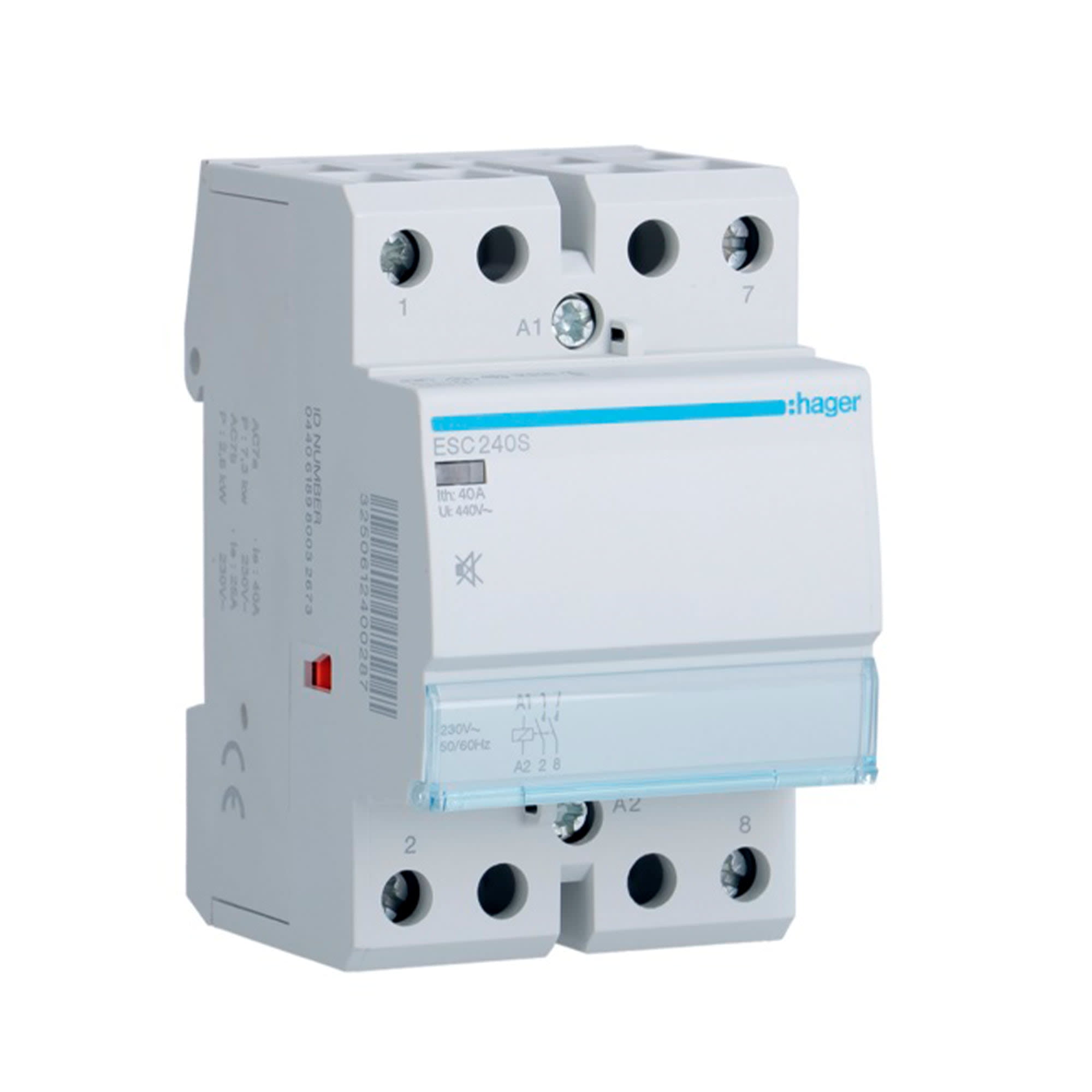 CONTACTOR SILENCIOSO 230V. AC/DC 40AMP. 2NA HAGER1