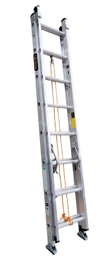 ESCALERA TIPO TELESCOPICA DOBLE 16 PASOS ALUMINIO HESC-AL-2-16 HORN1