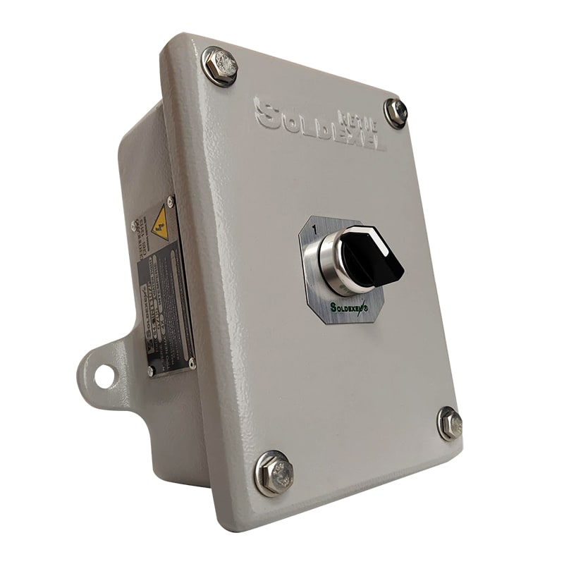 ESTACION DE MANDO DE UNA SALIDA INTERRUPTOR SENCILLO NEMA 4 2 H de 3/4'' S4-INT2075 SOLDEXEL