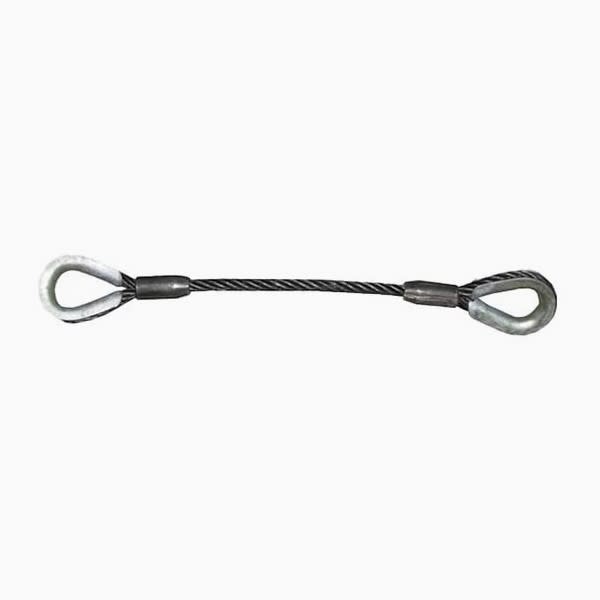 ESTROBO DE CABLE DE ACERO OJO GUARDACABLE 1 1/8''X2MTS AMERICAN BULL