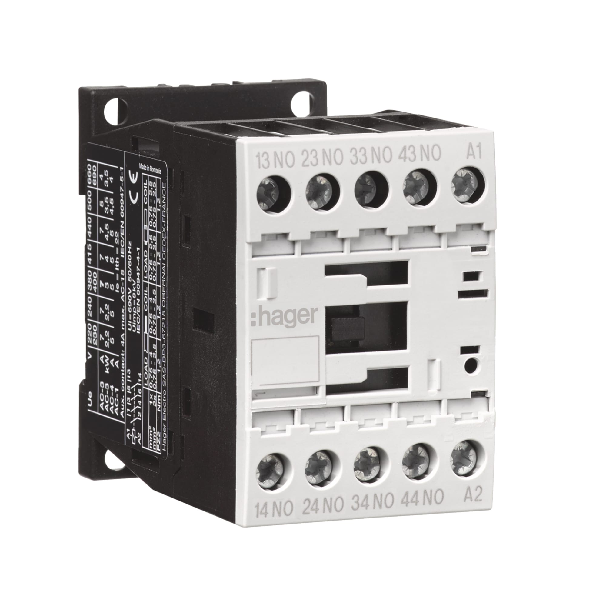 MINICONTACTOR 4NA AC15 230VAC HAGER1