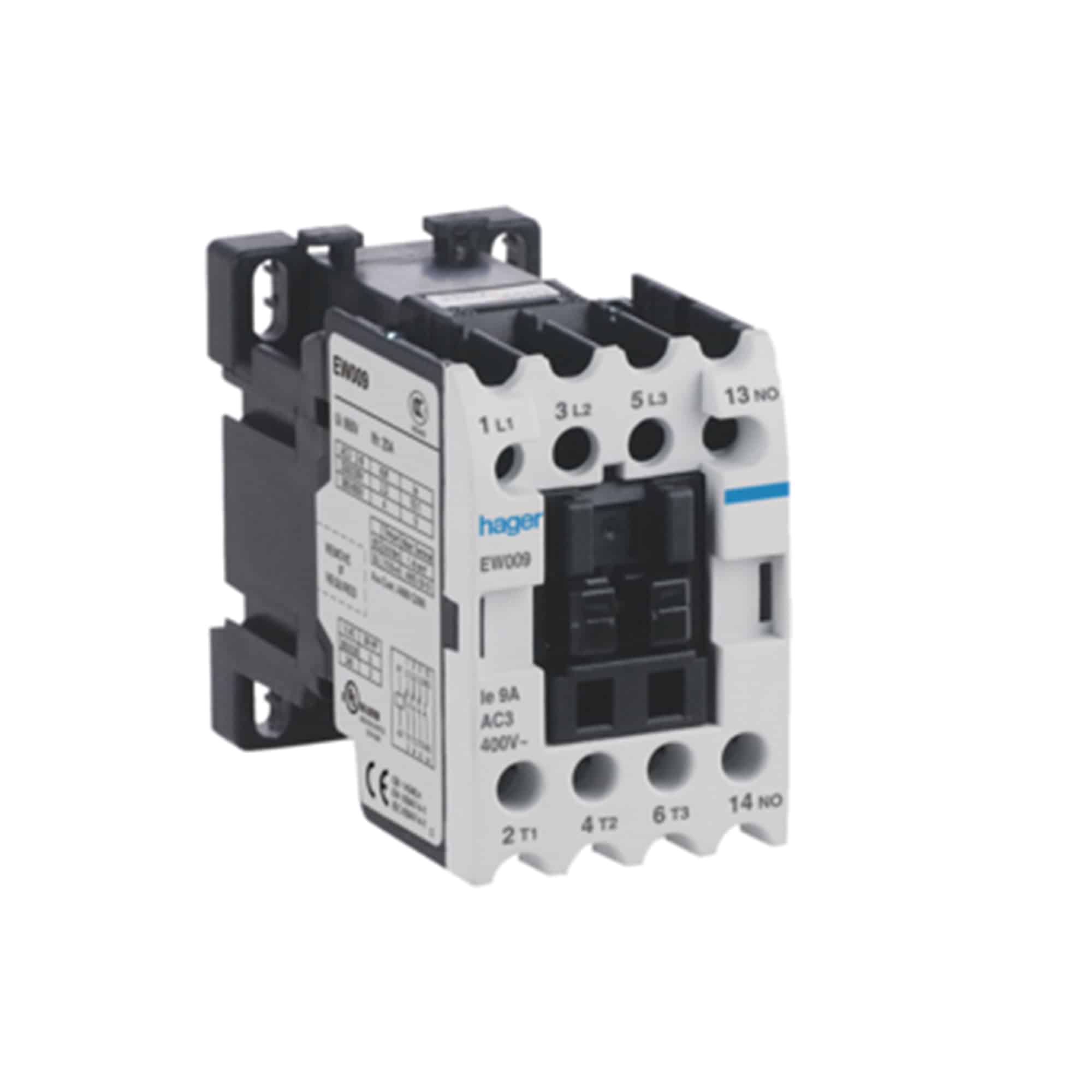 CONTACTOR EW 9A/AC3 1NA 220V 50/60HZ. HAGER