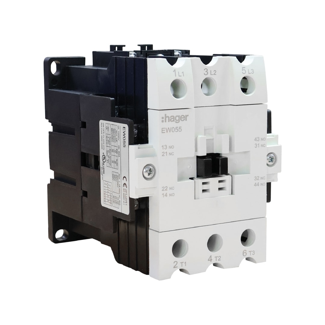 CONTACTOR EW 55A/AC3 1NA+2NC 110V 50/60HZ HAGER