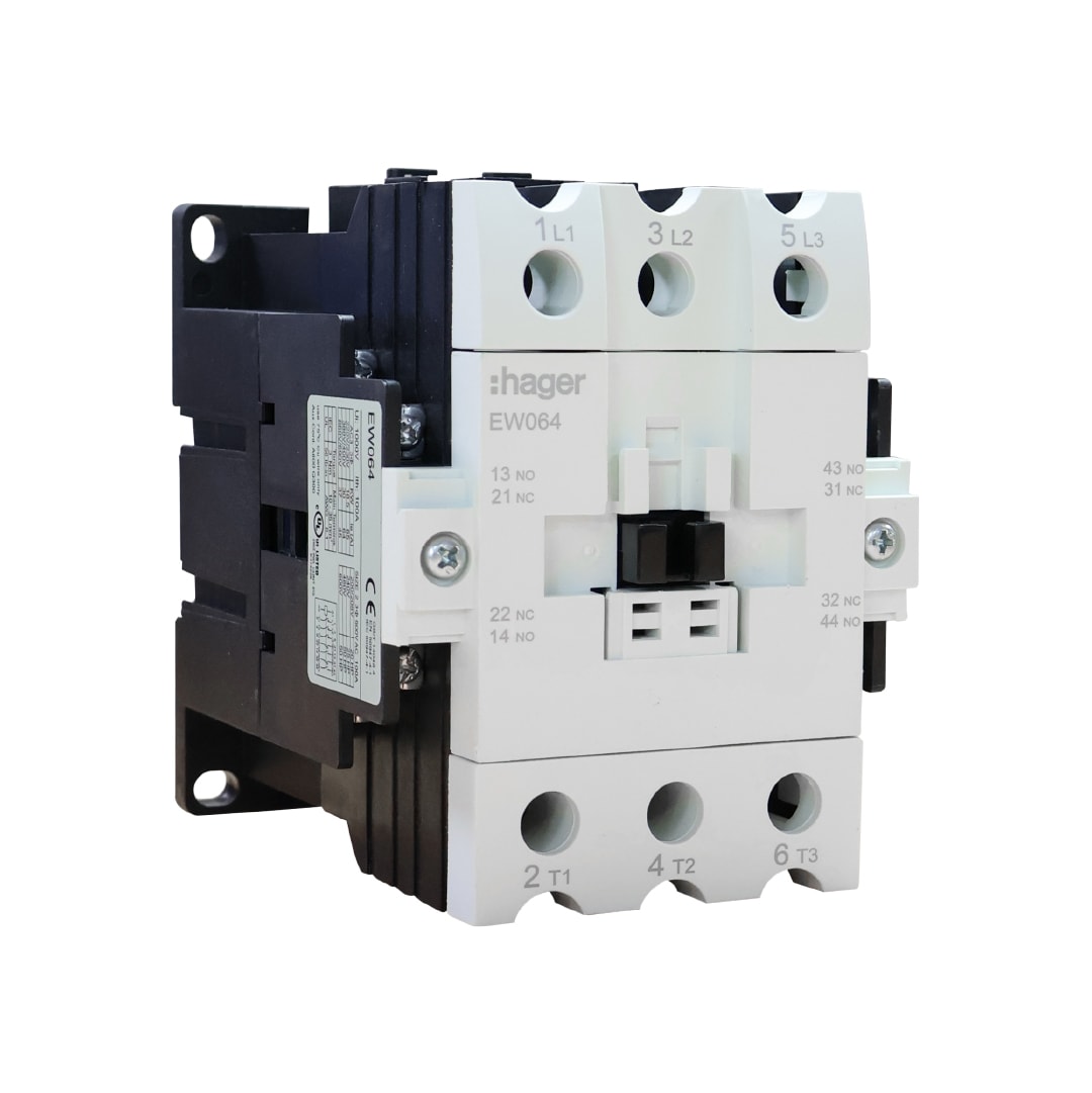 CONTACTOR EW 64A/AC3 1NA+2NC 110V 50/60HZ. HAGER
