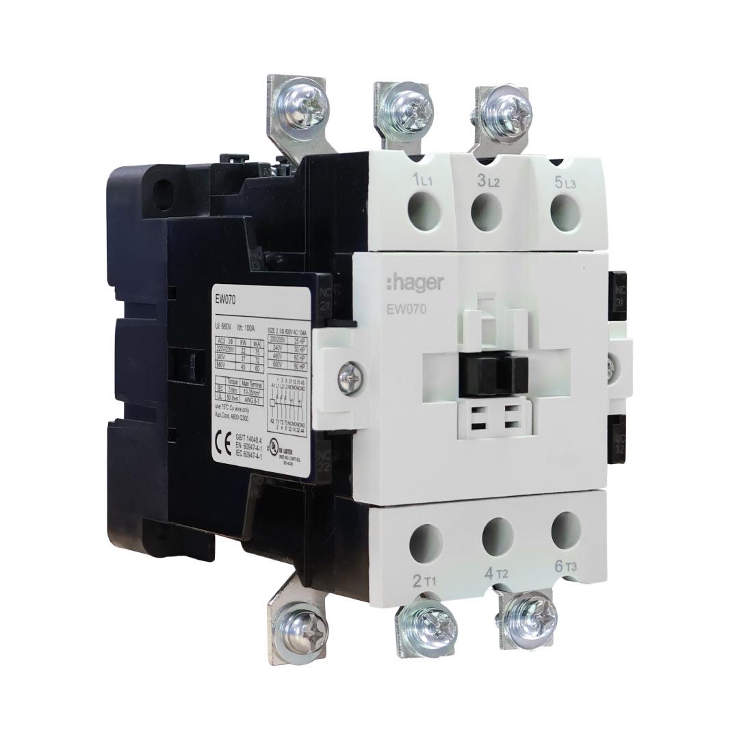CONTACTOR EW 72A/AC3 1NA+2NC 110V 50/60HZ HAGER