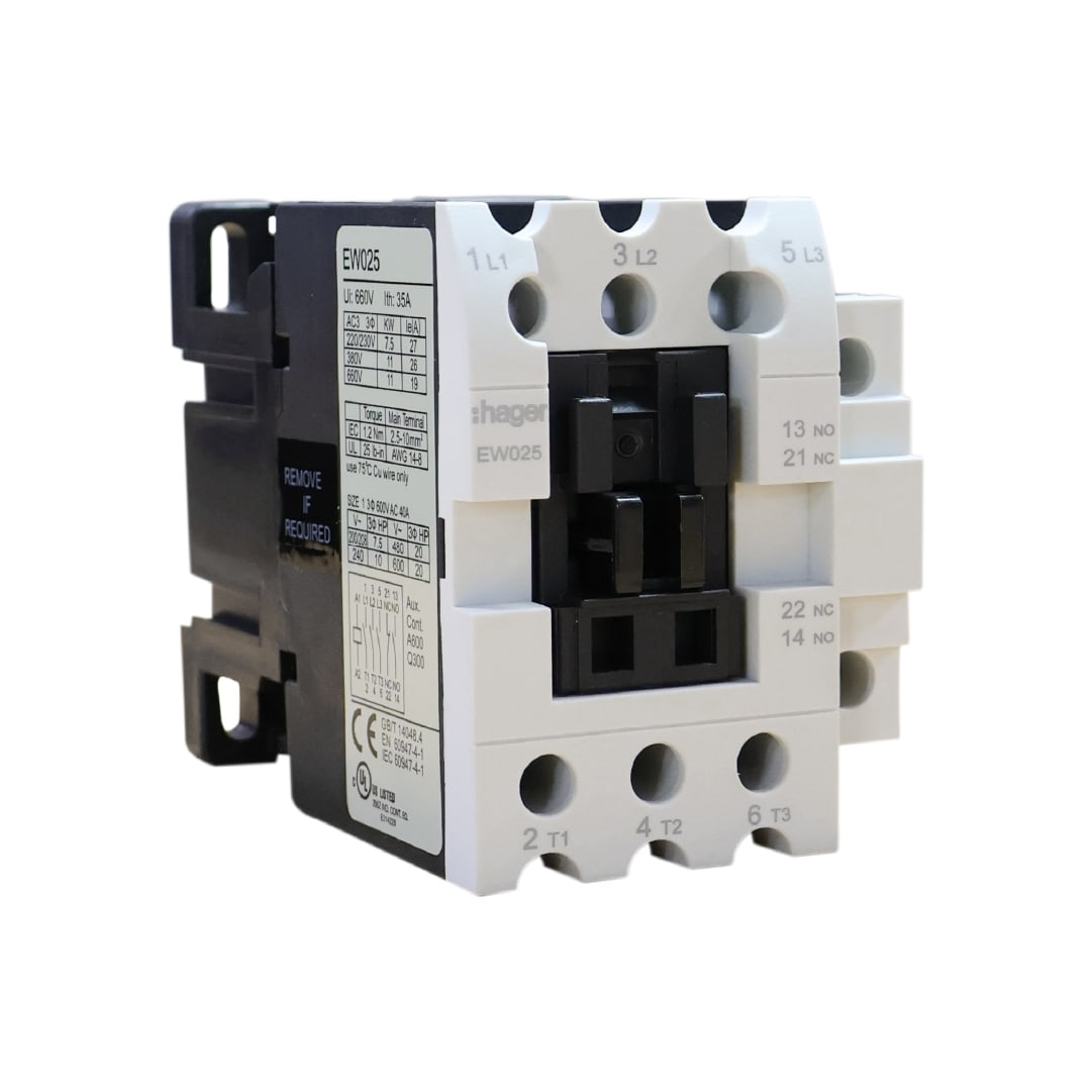 CONTACTOR EW 225A/AC3 2NA+2NC 220V 50/60HZ HAGER