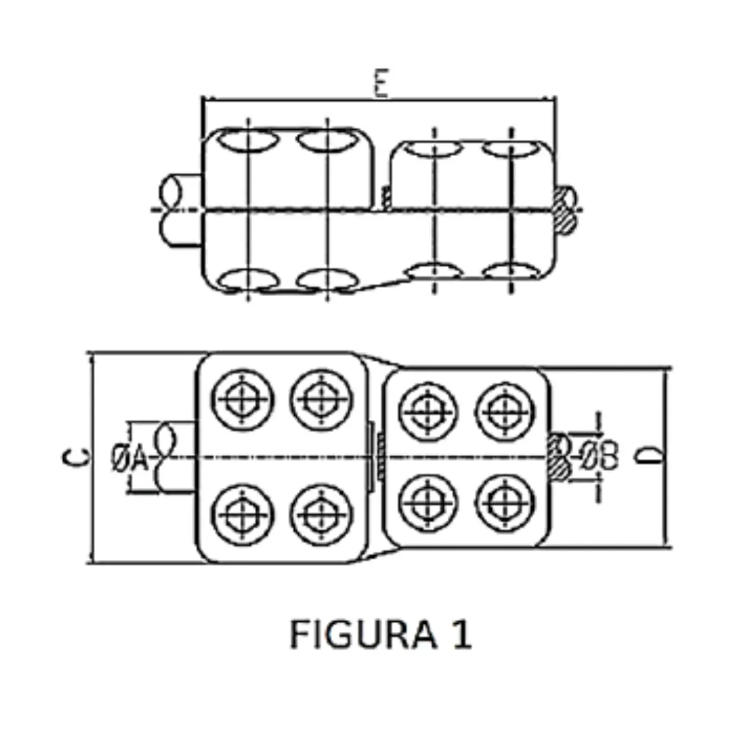 CONECTORES ANTICORONA RECTO TUBO-CABLE F1 T:Ø20MM C:Ø24.44-26.14MM MODELO 350.554 ARAGCU EI1
