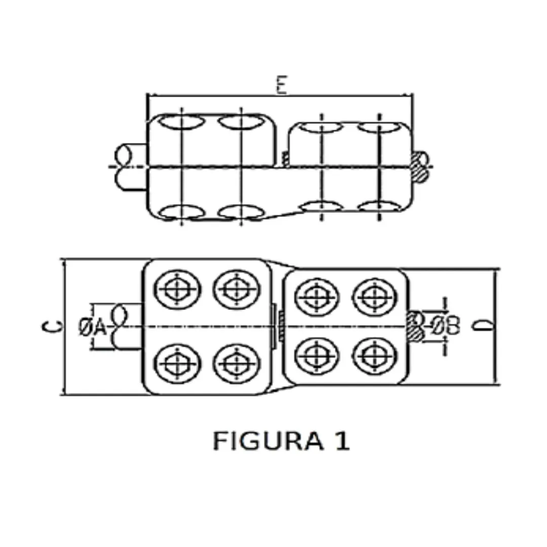 CONECTORES ANTICORONA RECTO TUBO-CABLE F1 T:Ø30MM C:Ø32.6-36.0MM MODELO 350.564 ARAGCU EI1